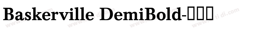 Baskerville DemiBold字体转换